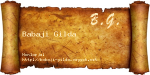 Babaji Gilda névjegykártya